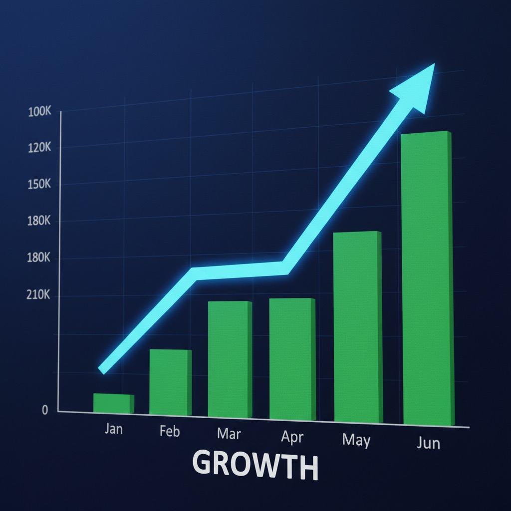 arrow going up in a chart